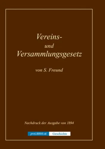 Buchcover: Vereins- und Versammlungsgesetz