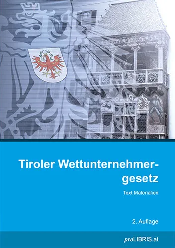 Buchcover: Tiroler Wettunternehmergesetz