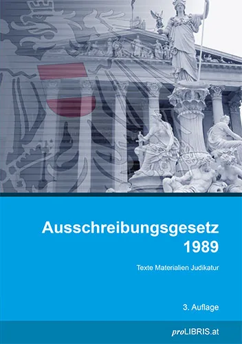 Buchcover: Ausschreibungsgesetz 1989